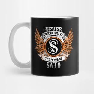 Sato Name Shirt Never Underestimate The Power Of Sato Mug